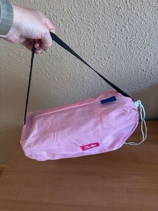 Cuna de juguete plegable rosa