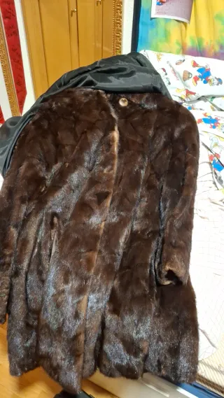 Chaquetón de Piel de Bisonte Marrón