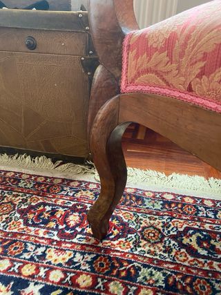 Butaca vintage madera y tela (tengo 2)