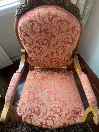 Butaca vintage madera y tela (tengo 2)