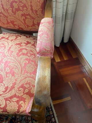Butaca vintage madera y tela (tengo 2)
