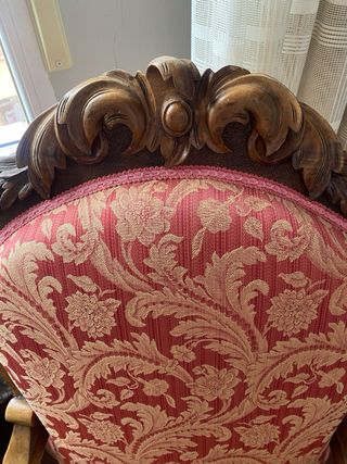 Butaca vintage madera y tela (tengo 2)