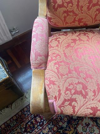 Butaca vintage madera y tela (tengo 2)