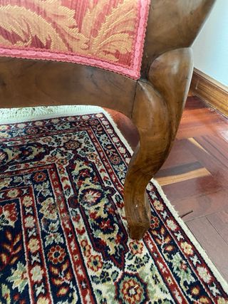 Butaca vintage madera y tela (tengo 2)