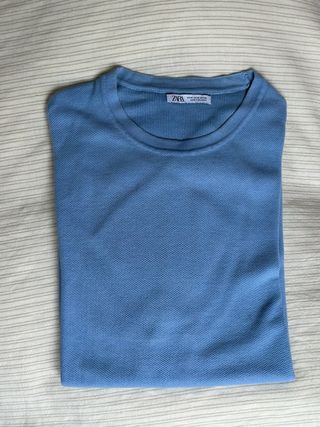 Camiseta Zara Azul Talla M
