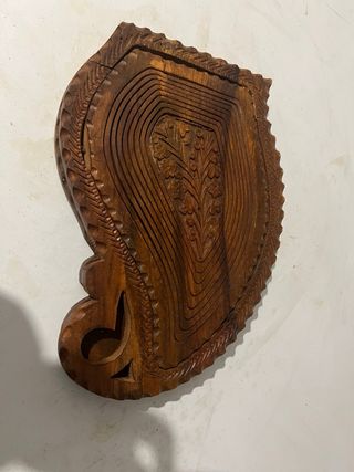 Cesto Pieghevole in Legno Decorato