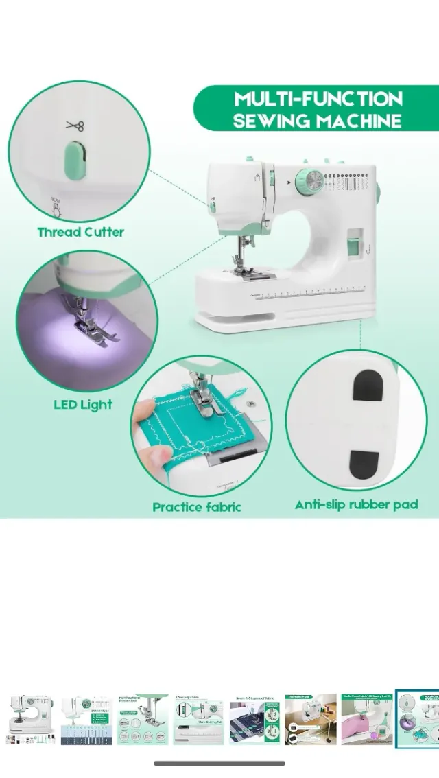 Macchina da cucire nuova con accessori