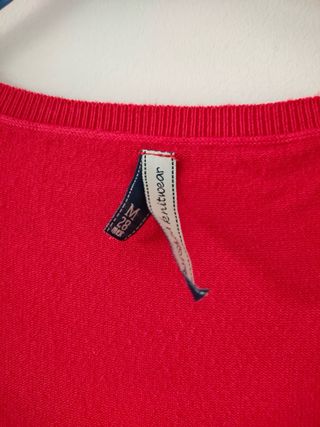 Cárdigan rojo Bershka