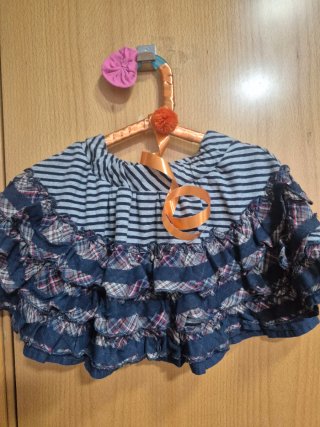 Falda con volantes de rayas niñas