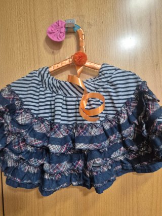 Falda con volantes de rayas niñas