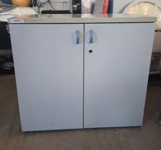 Armario bajo color gris y azul