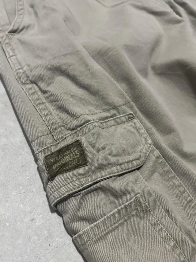 Wrangler pantalone cargo vintage uomo beige 34x31