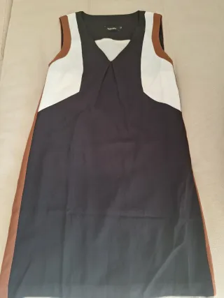 Vestido Tintoretto T38 Negro y Marrón