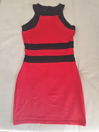 Vestido Tintoretto T38 Negro y Marrón