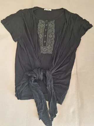 Vestido Tintoretto T38 Negro y Marrón