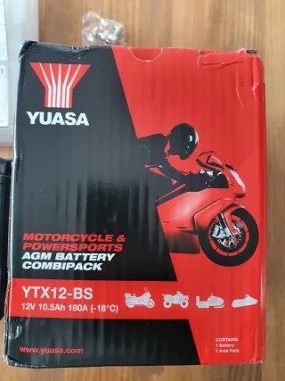 Batería Yuasa YTX12-BS 12V 10.5Ah 180A