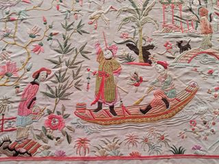 Mantón de Manila bordado antiguo