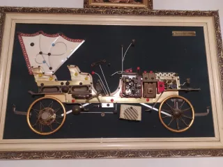 Cuadro Chevrolet 1908 Metal y Madera