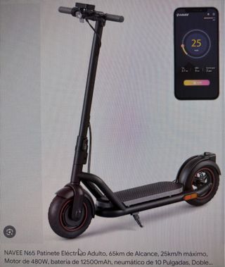 Patinete Eléctrico Navee N65 Negro