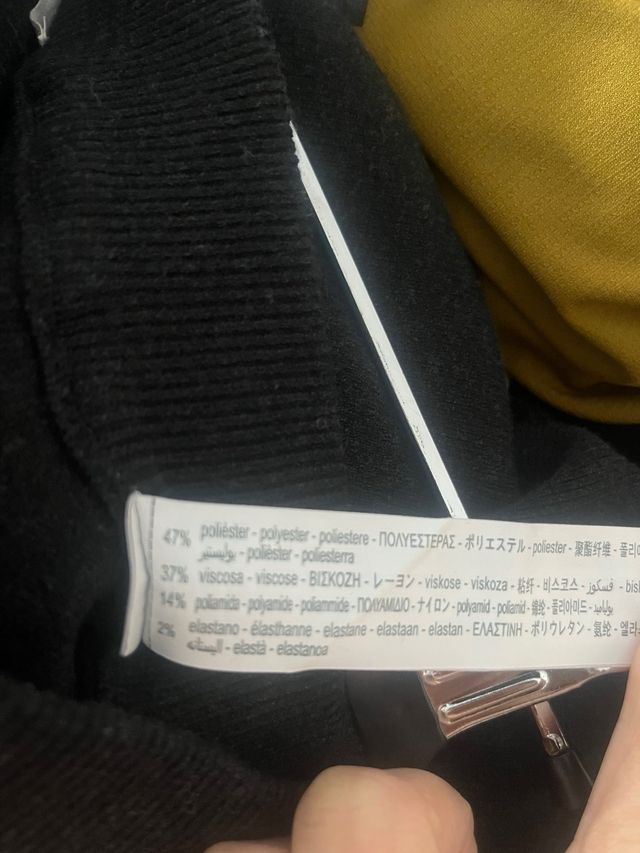 Falda punto Oysho gris oscuro