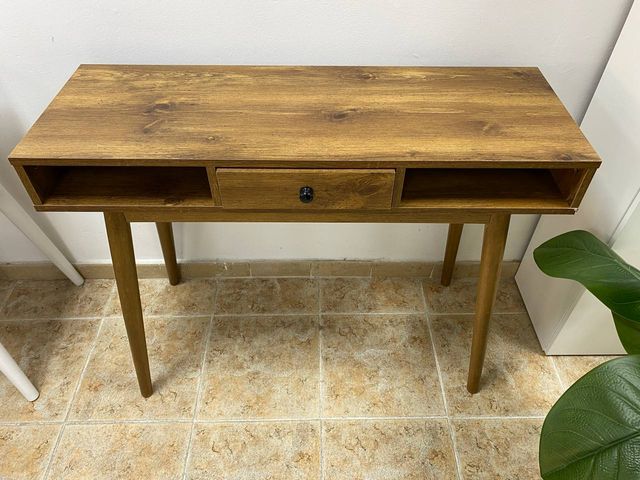Escritorio vintage madera con cajón