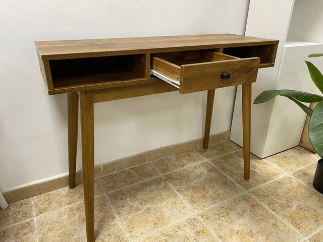 Escritorio vintage madera con cajón