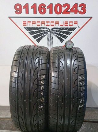 215 40 17 V DUNLOP RUEDA AL 90% VIDA UTIL