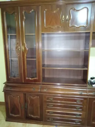 Mueble de salón modular de madera maciza rustico