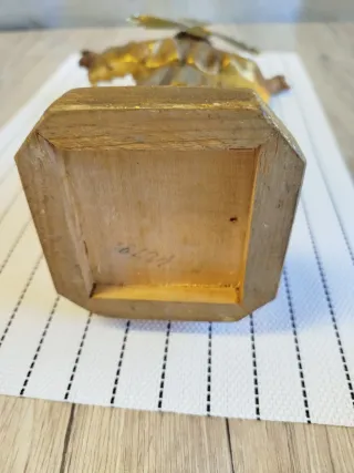 Antigua escultura Niño Jesús, ojos cristal, Olot.