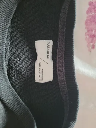 Camiseta Pull&Bear Negra Manga Larga