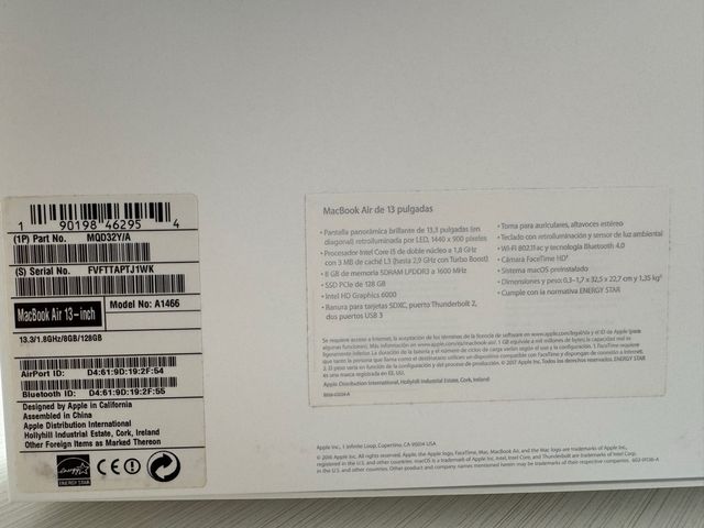 MacBook Air 2017 Plata