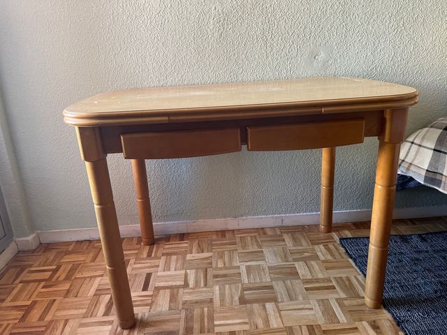 mesa cocina extensible con cajones