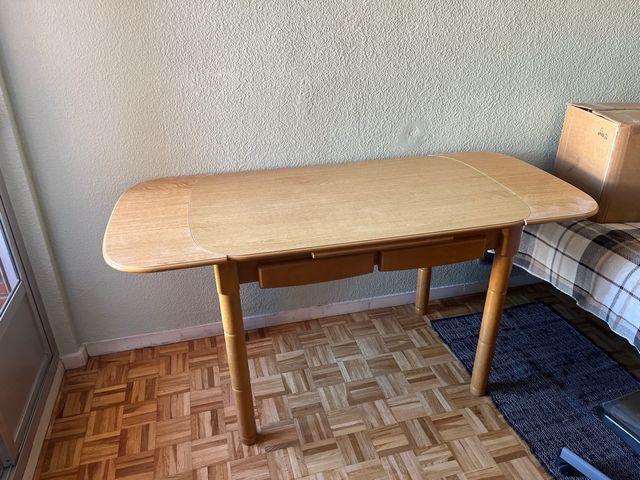 mesa cocina extensible con cajones