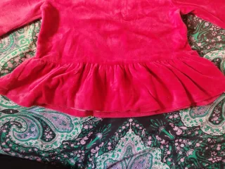 Vestido rojo niña terciopelo talla 12-18 meses