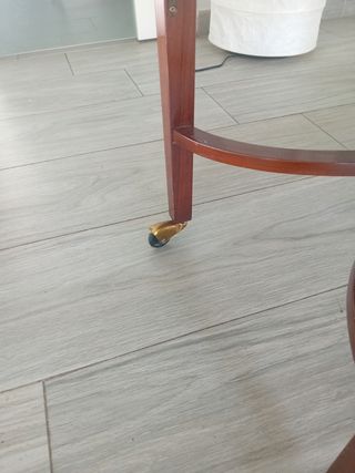 Mesa camilla vintage madera y cristal