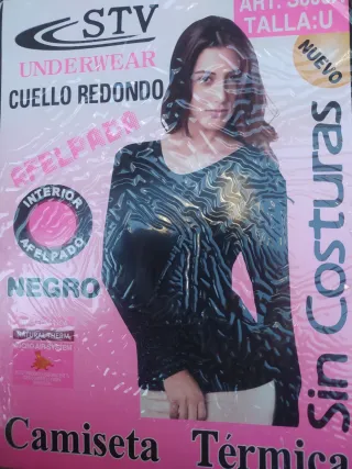 2 Camisetas Térmica STV Mujer Negra Talla Única