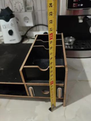 Soporte Monitor Ordenador Negro/Marrón