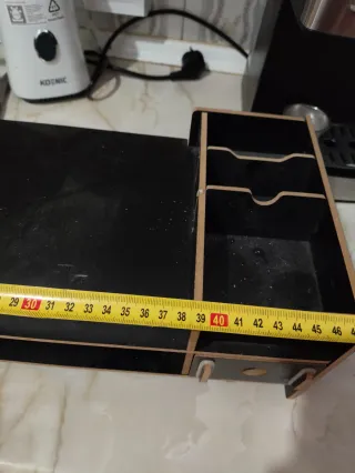 Soporte Monitor Ordenador Negro/Marrón