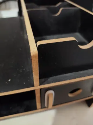 Soporte Monitor Ordenador Negro/Marrón