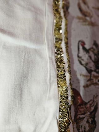 Completo giacca e pantaloni dorati paillettes