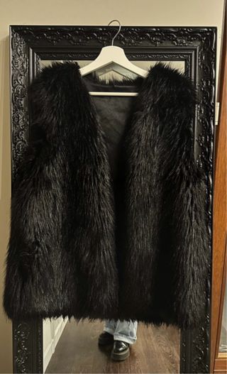 Gilet pelliccia nero