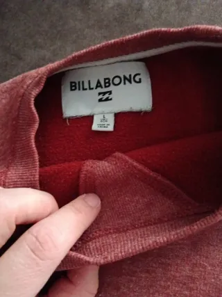 Sudadera talla L marca billabong color teja suave
