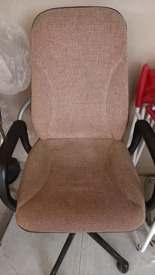 Sillón de Oficina Beige y Marrón