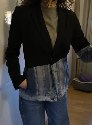 Americana Desigual Denim y Negro