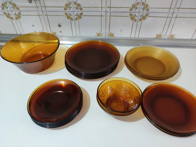 Conjunto de Louça Duralex Cristal Âmbar