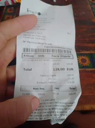 Reloj Lotus Negro y Plateado