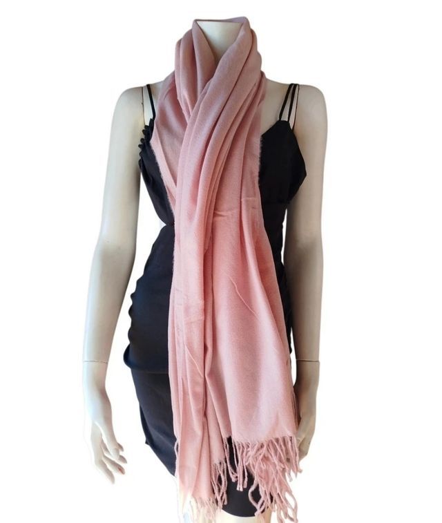 Bufanda rosa maxi