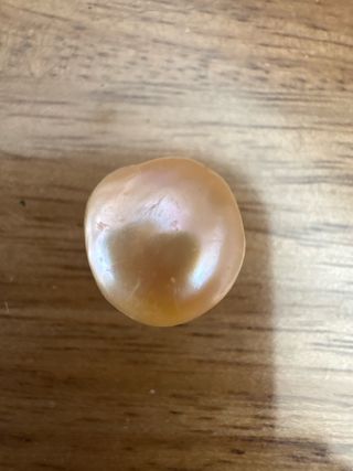 Perla Mabe Dorada y Rosa de 12 mm de diámetro