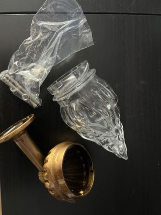 Lampada cimitero bronzo a parete