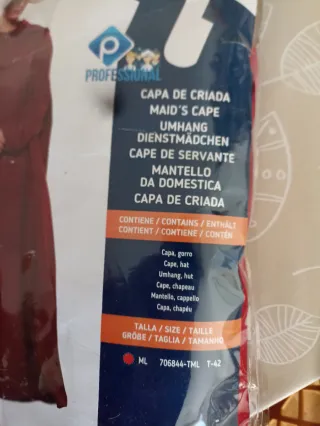 Disfraz El cuento de la Criada